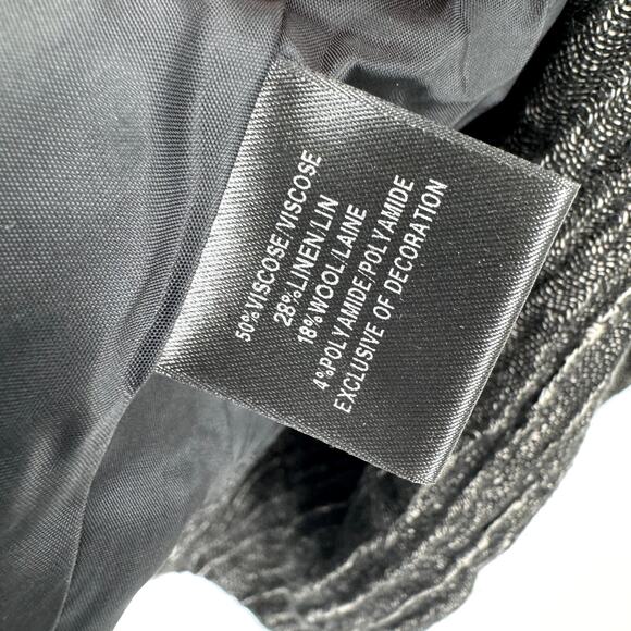 Lafayette 148 Jacket Womens 2 Open Gray Long Sleeve Lined Crepe Designer - Picture 5 of 7